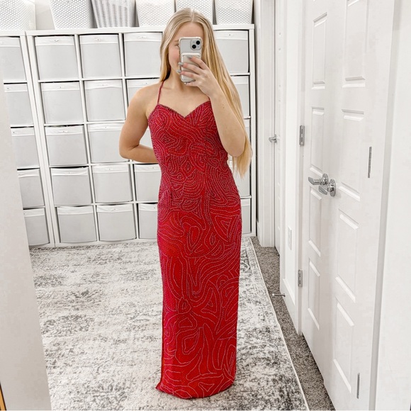 Mia Bella Beaded Gown Y2K - Picture 1 of 12
